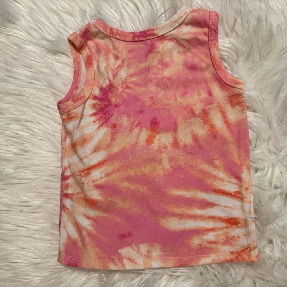 Cat & Jack Toddler Girl 2 Piece Tie-Dye Tank with‎ Gray Shorts Size 18 Months